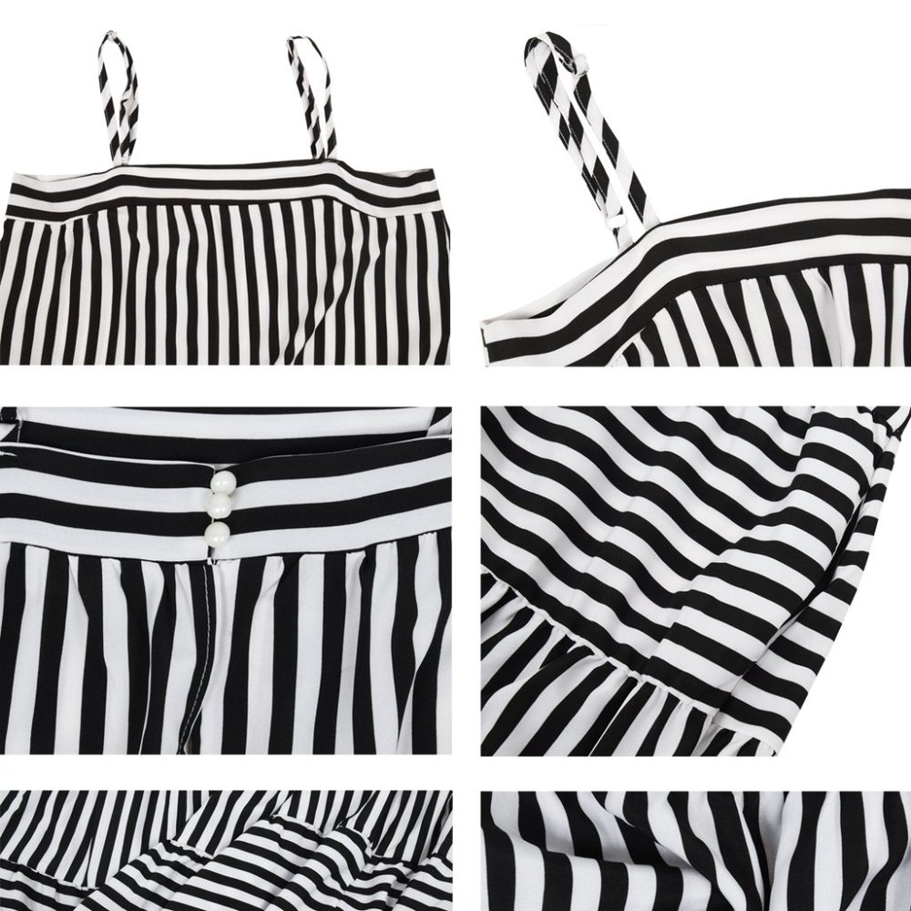 Striped Spring Ruffle Babydoll Dress - Picture 6 of 7